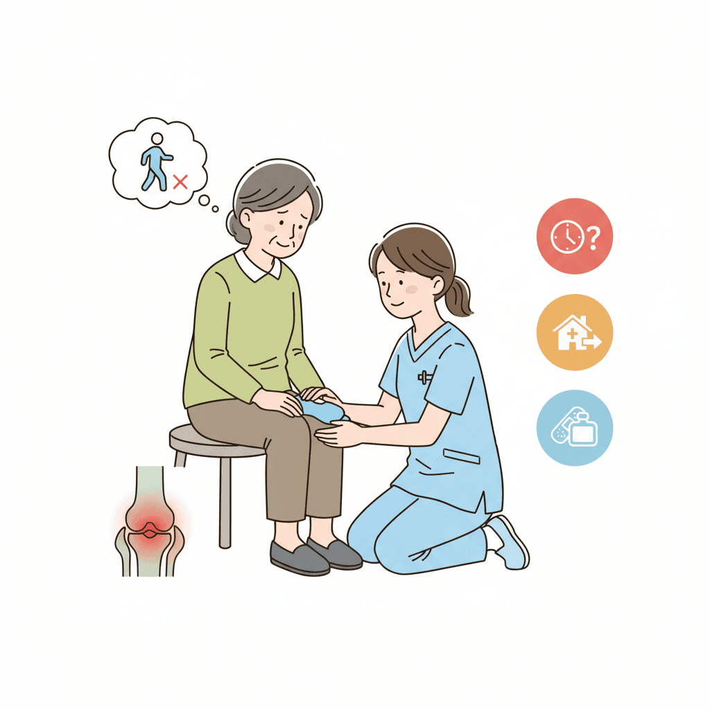 膝が痛くて歩けないときの応急処置と原因｜緊急度チェックと受診目安