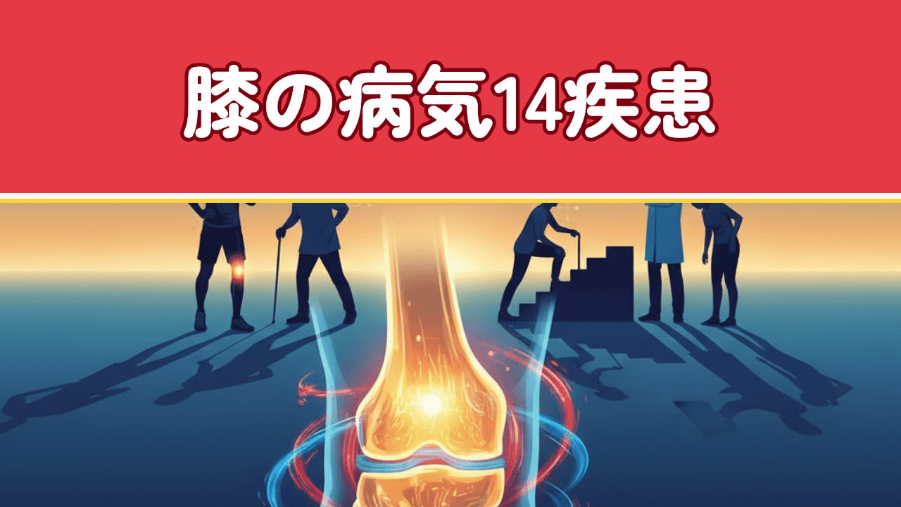 膝の病気一覧｜14疾患を症状・原因・治療法まで医学的に徹底解説