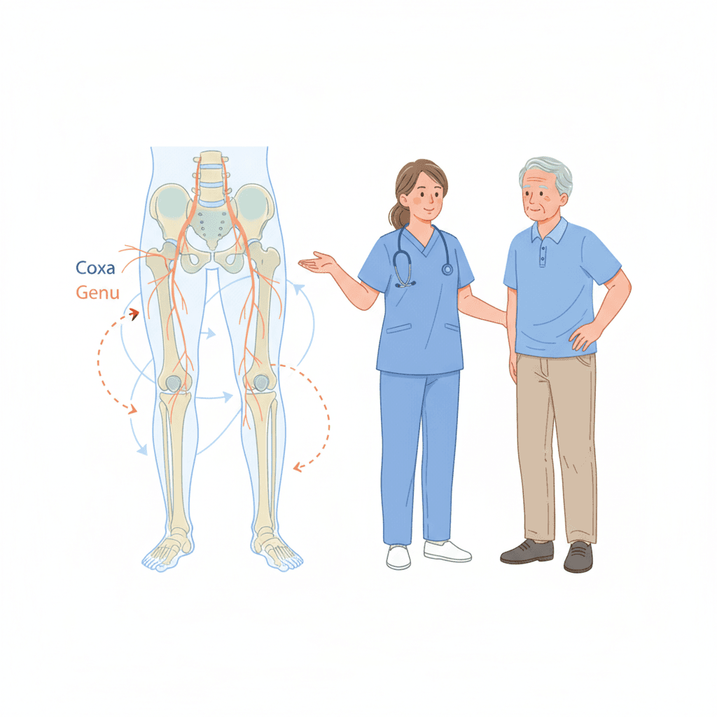 股関節と膝痛の関係｜放散痛と運動連鎖を整形外科視点で解説