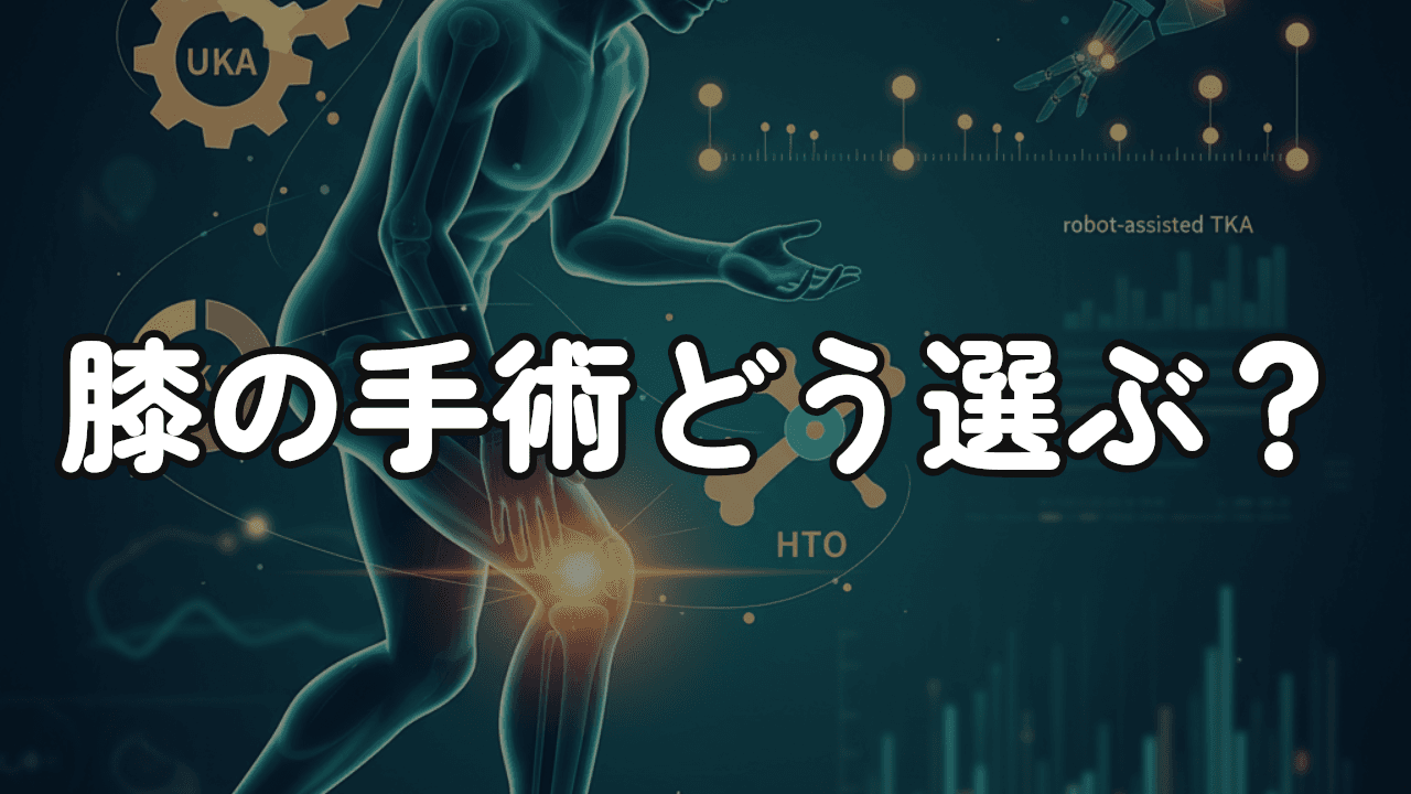 変形性膝関節症の手術｜TKA・UKA・HTOの選び方と費用を徹底比較