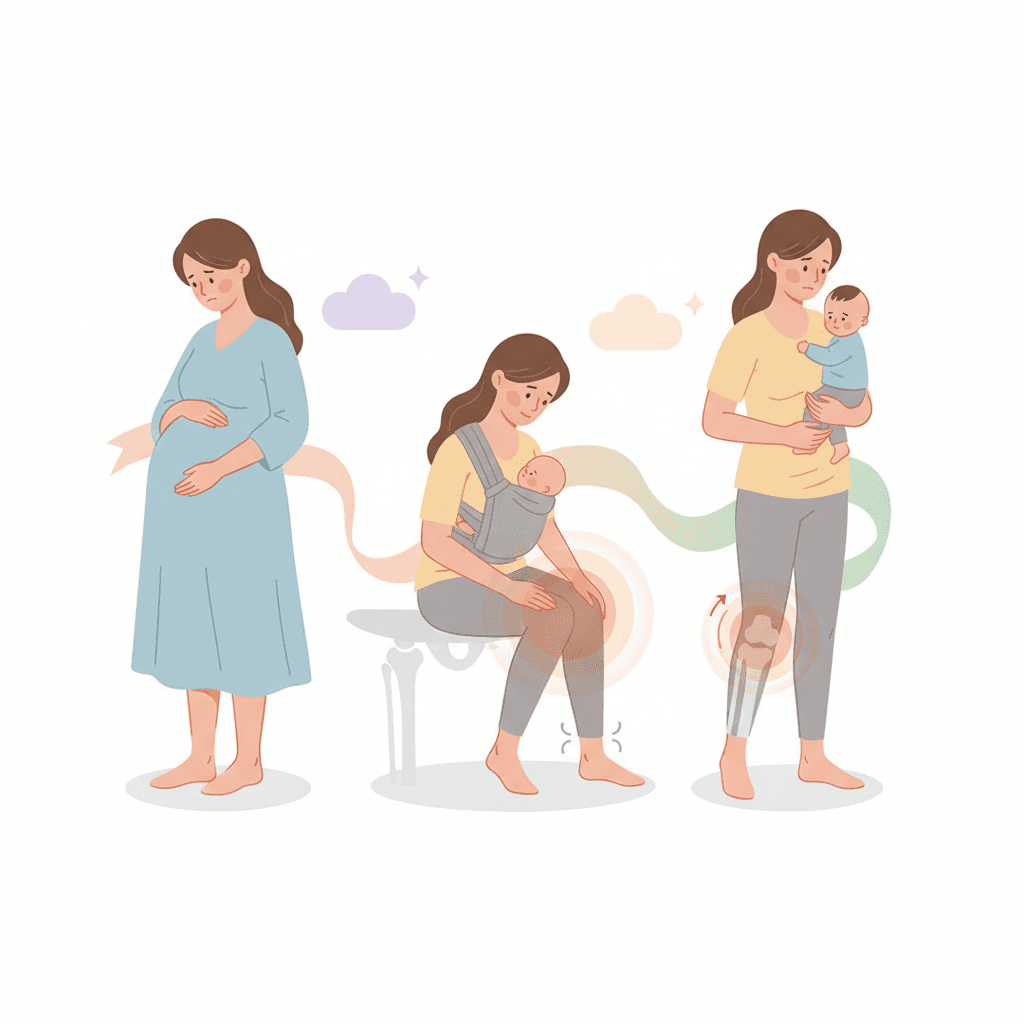 妊娠中・産後の膝痛｜リラキシンと抱っこが招く膝トラブルと安全な対策