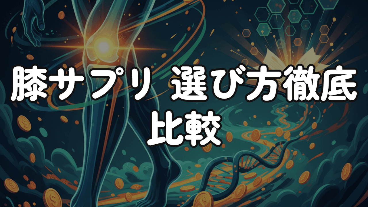 膝サプリの選び方【徹底比較】成分・価格・信頼性で選ぶ