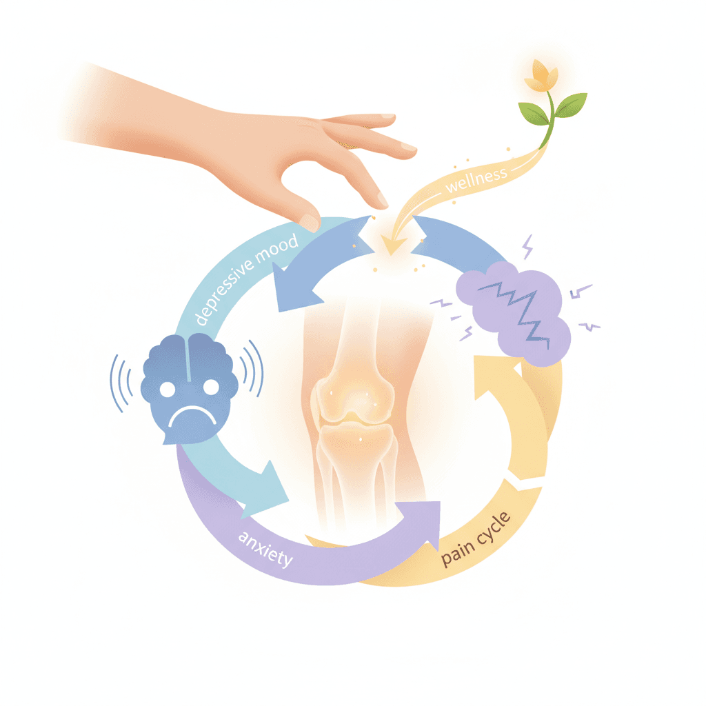 慢性膝痛とメンタルヘルス｜疼痛・抑うつ・不安の悪循環を断ち切る
