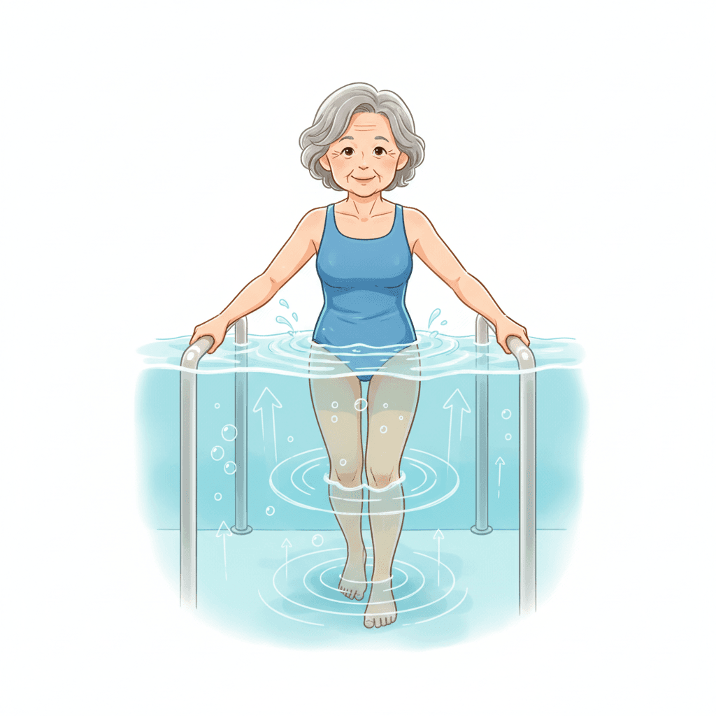 膝の水中ウォーキング｜浮力で負担1/6、変形性膝関節症のリハビリ決定版