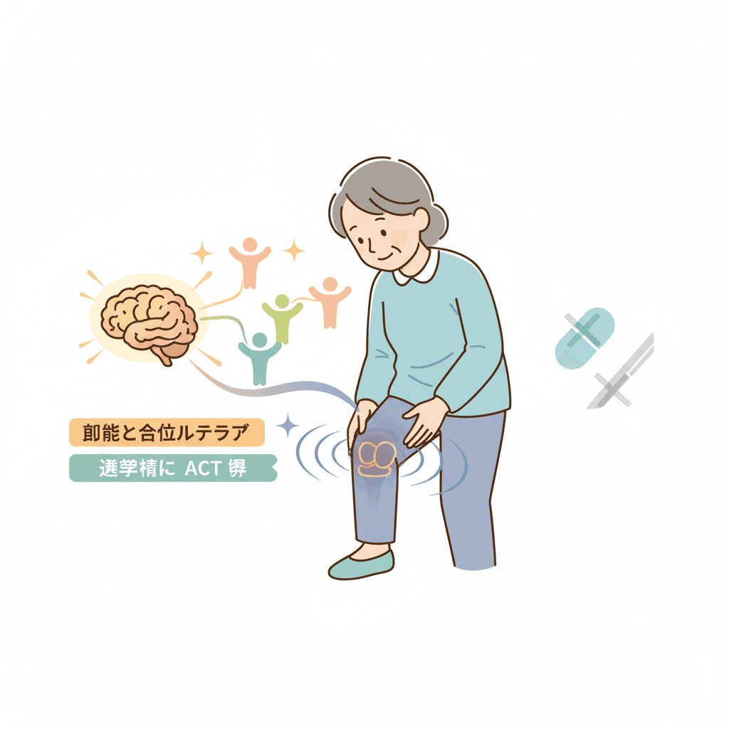 慢性膝痛と認知行動療法（CBT・ACT）｜薬と手術の前に試すべき心理アプローチ