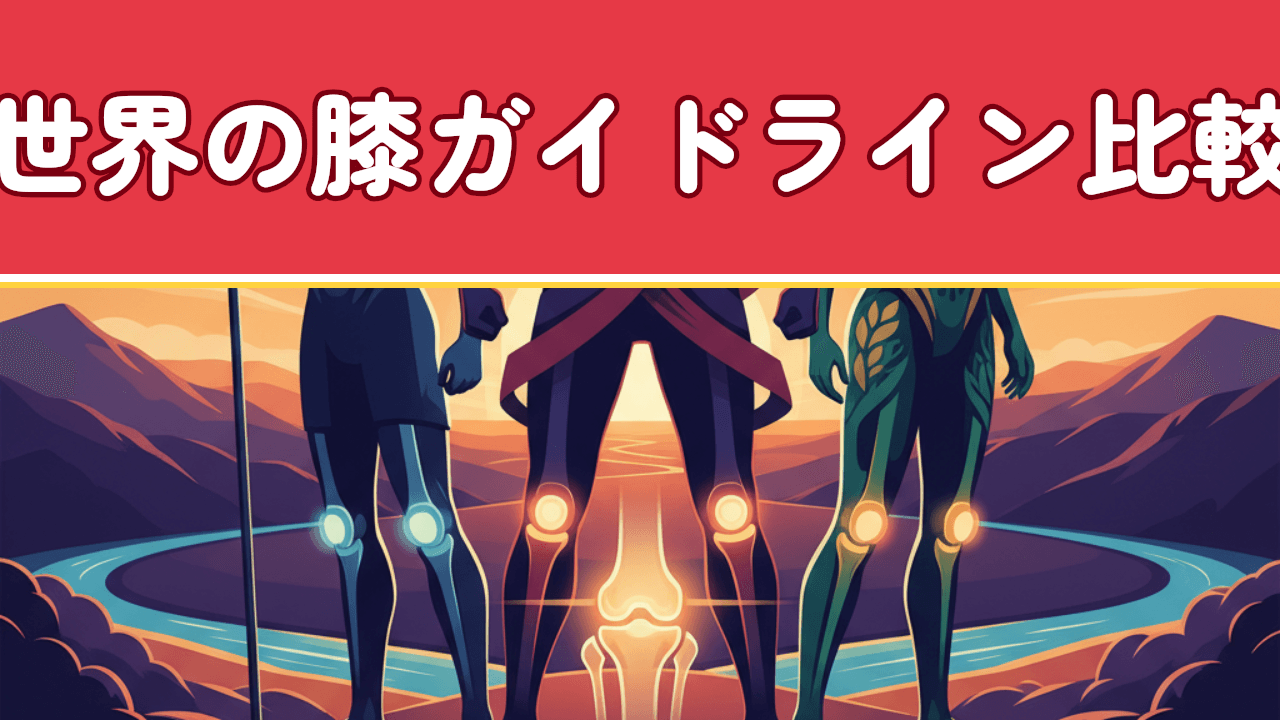 2026年 膝OAガイドライン動向｜日本・米国・欧州を徹底比較