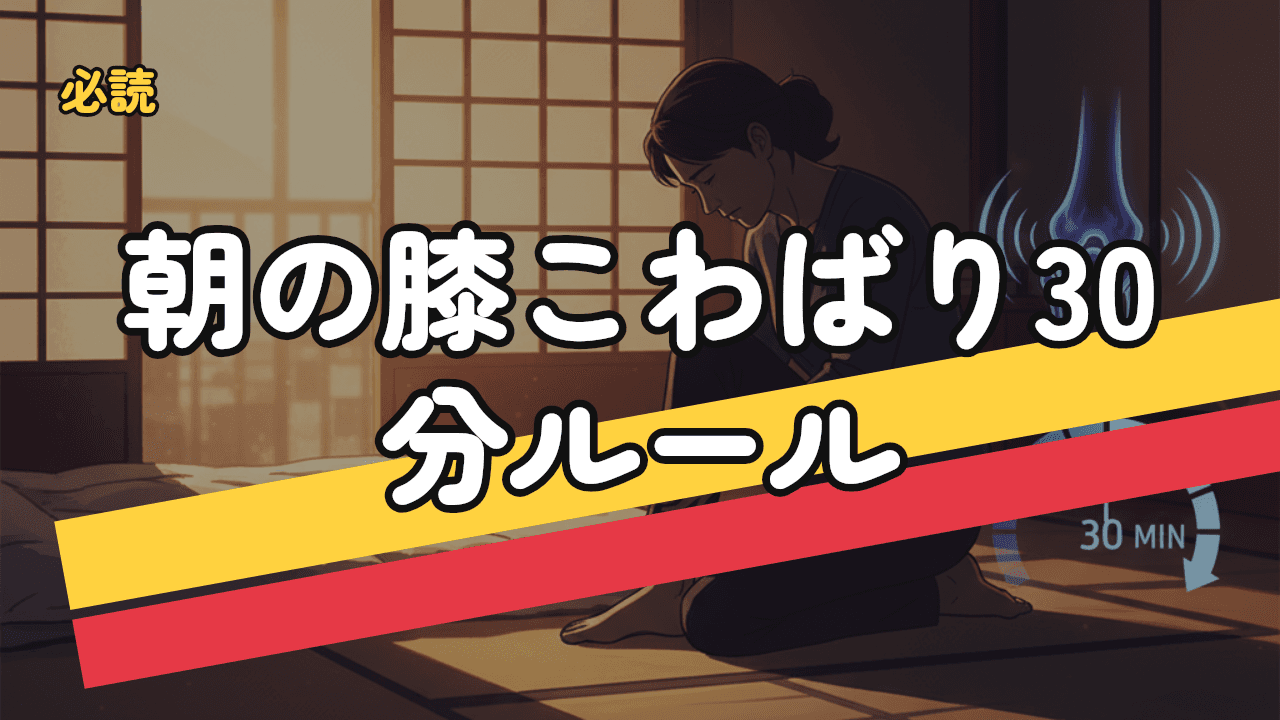 朝起きると膝がこわばる・硬い｜原因と対処法【30分ルール】